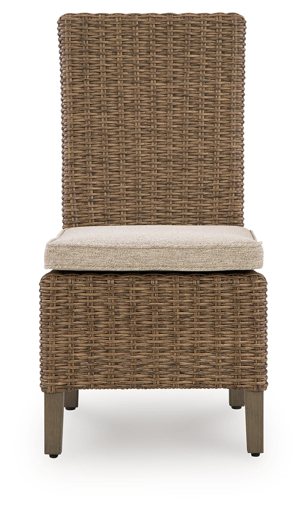 Beachcroft New Beige Outdoor Side Chair with Cushion (Set of 2)