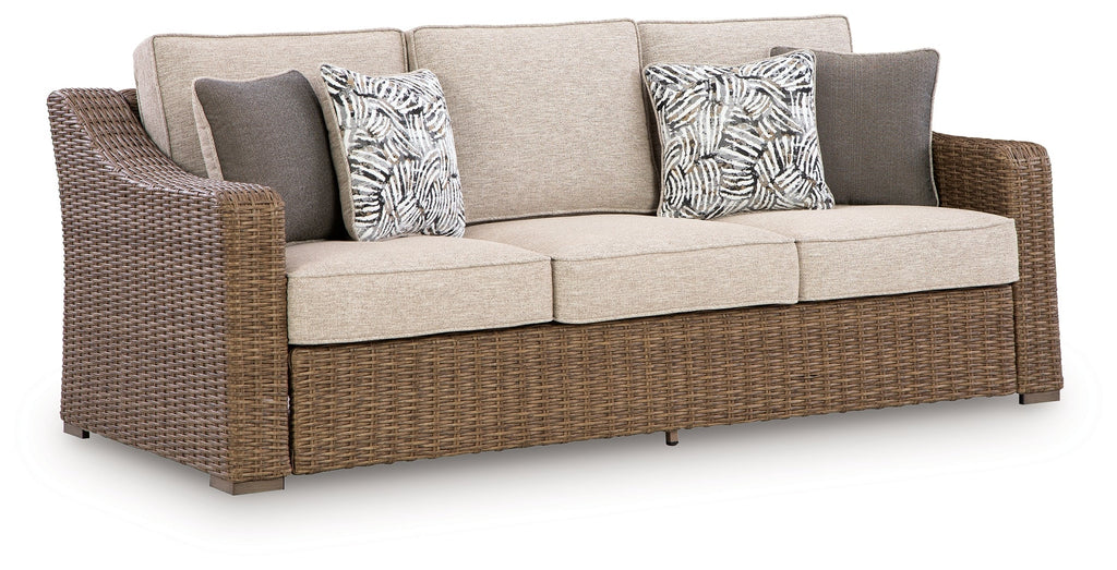 Beachcroft New Beige Outdoor Sofa with Cushion