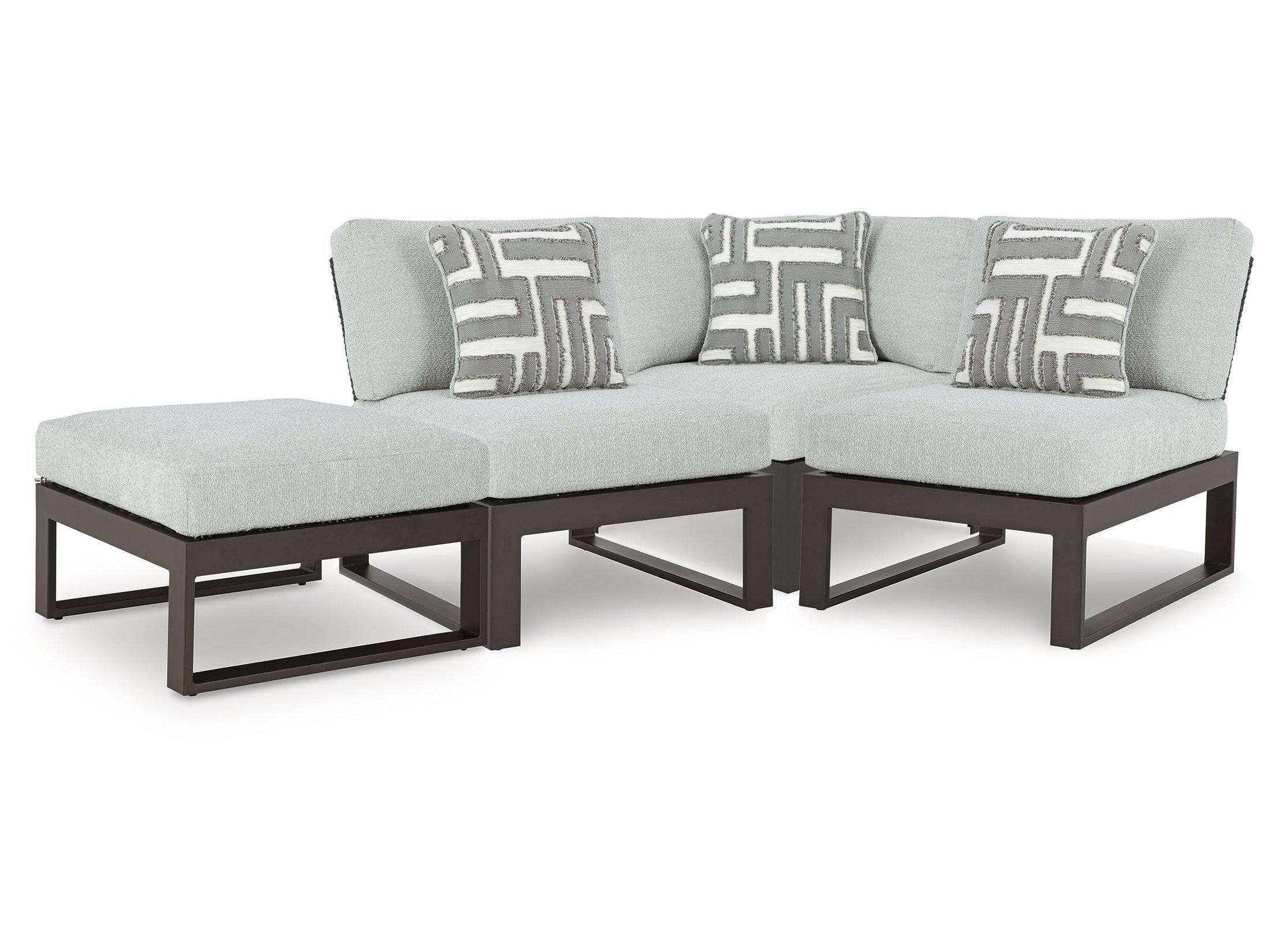 Beachloft Black/Gray 4-Piece Outdoor Sectional