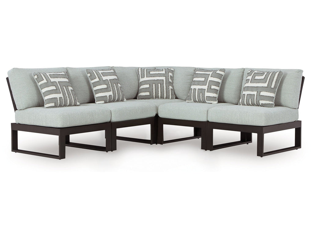 Beachloft Black/Gray 5-Piece Outdoor Sectional