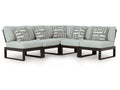 Beachloft Black/Gray 5-Piece Outdoor Sectional