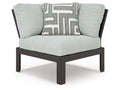Beachloft Black/Gray Outdoor Corner Chair with Cushion