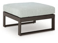 Beachloft Black/Gray Outdoor Ottoman with Cushion