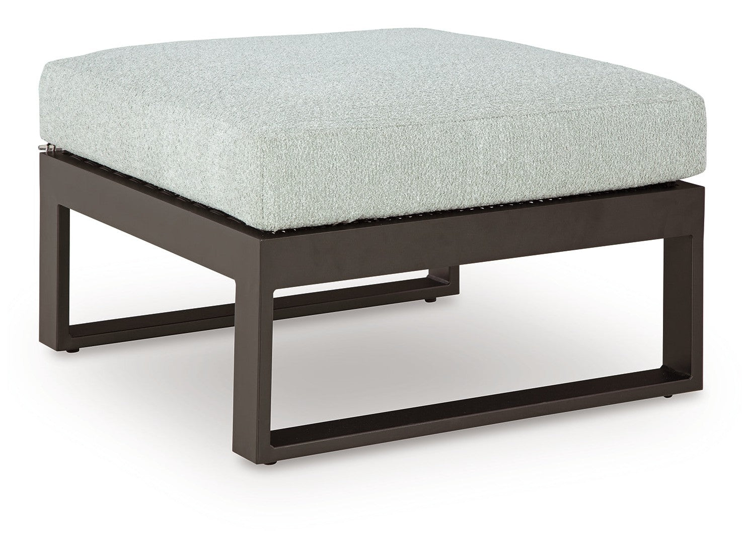 Beachloft Black/Gray Outdoor Ottoman with Cushion
