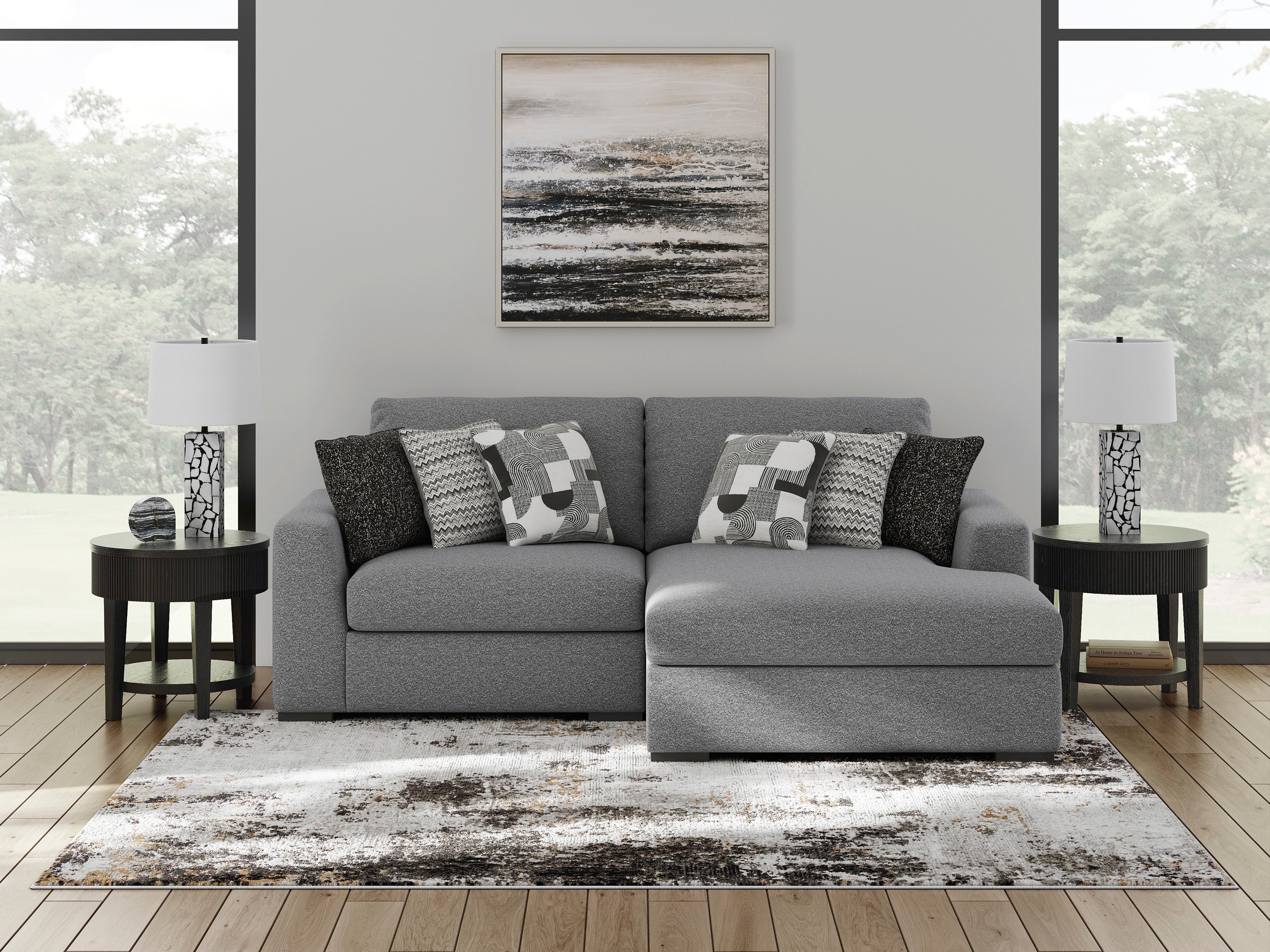 Bealton Salt and Pepper 2-Piece Sectional with Chaise