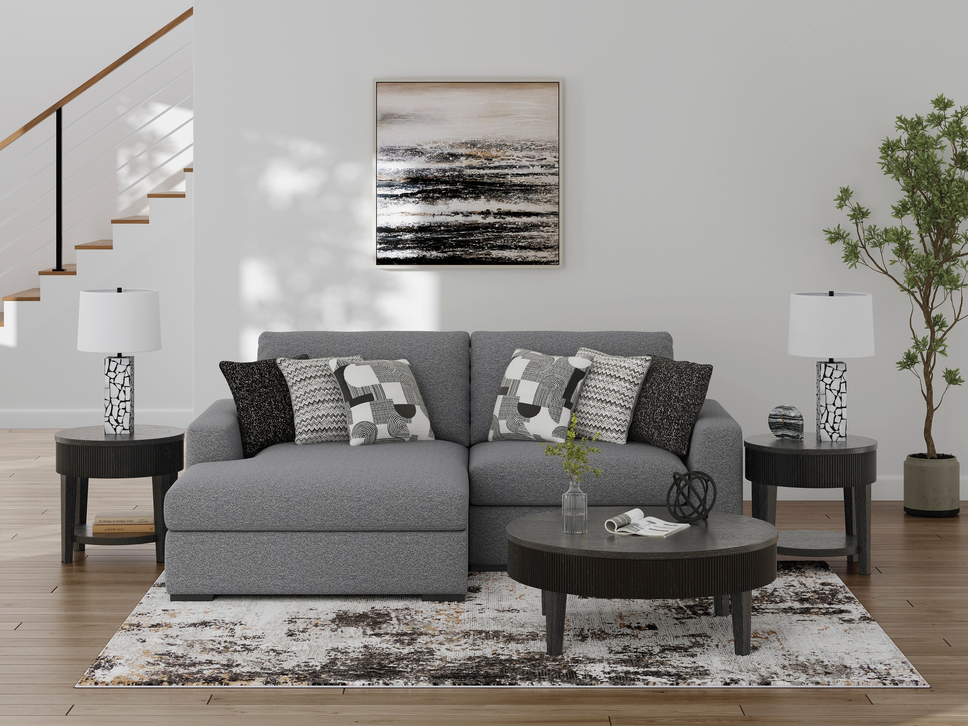 Bealton Salt and Pepper 2-Piece Sectional with Chaise