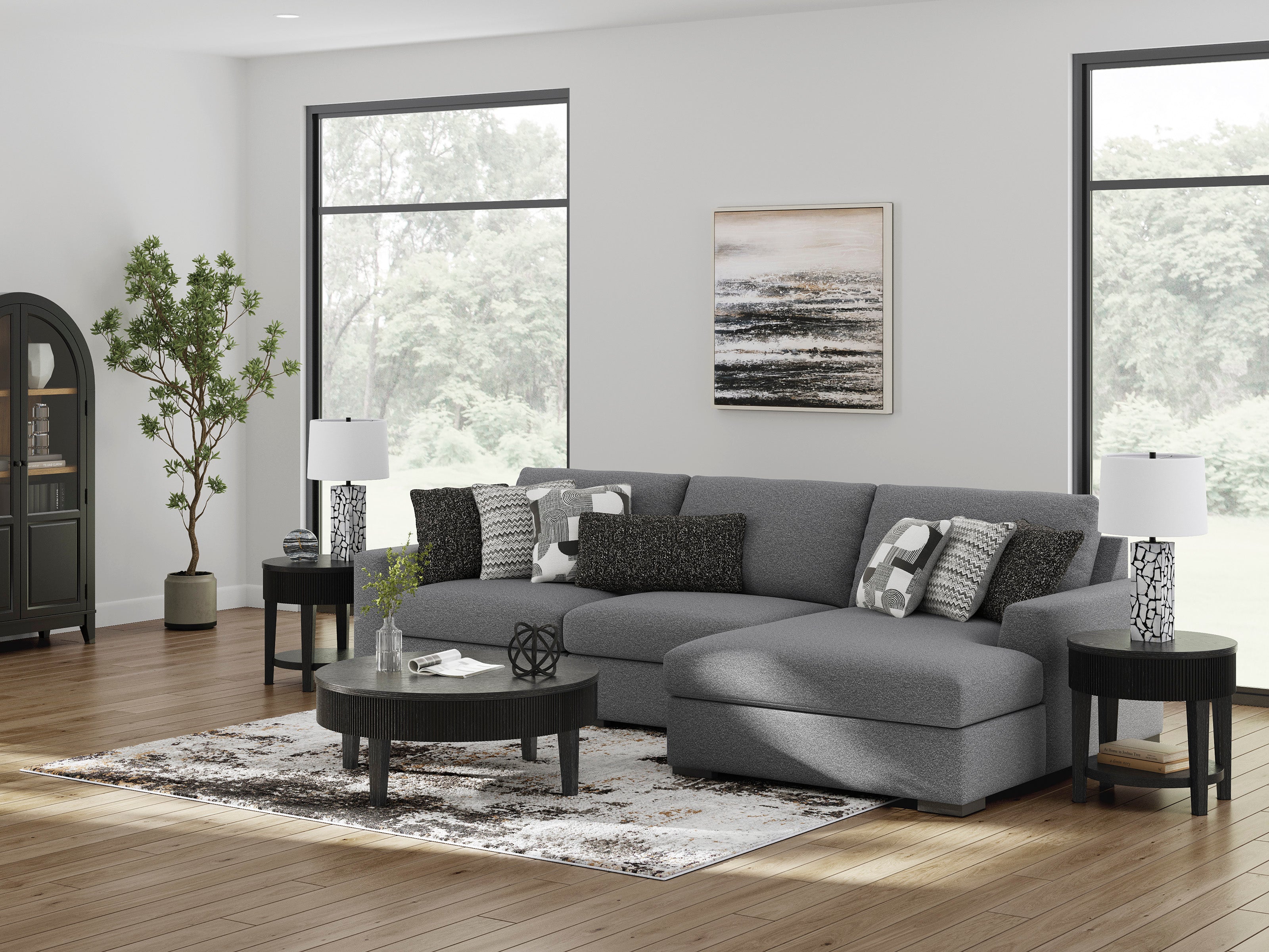 Bealton Salt and Pepper 3-Piece Sectional with Chaise