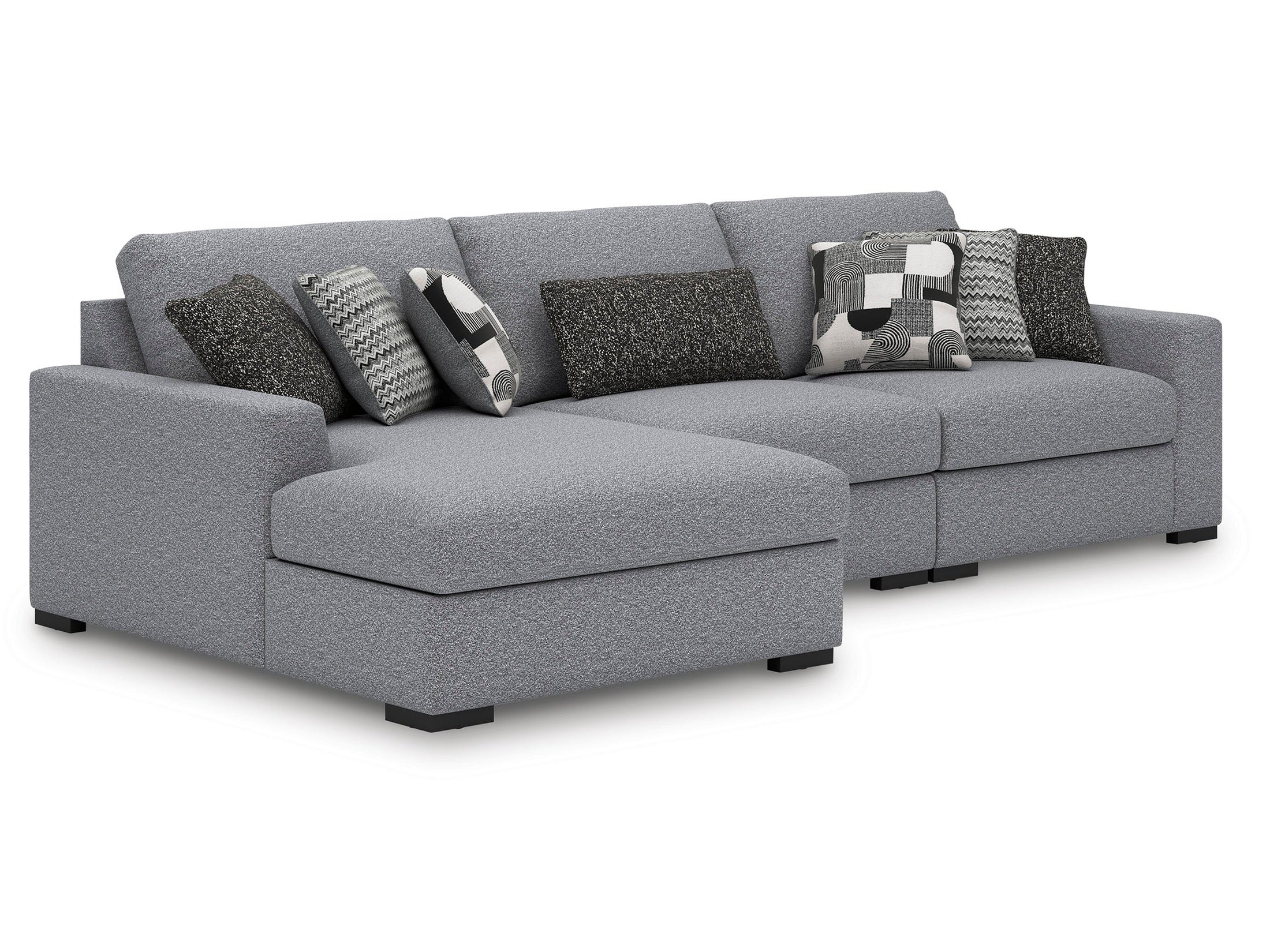 Bealton Salt and Pepper 3-Piece Sectional with Chaise