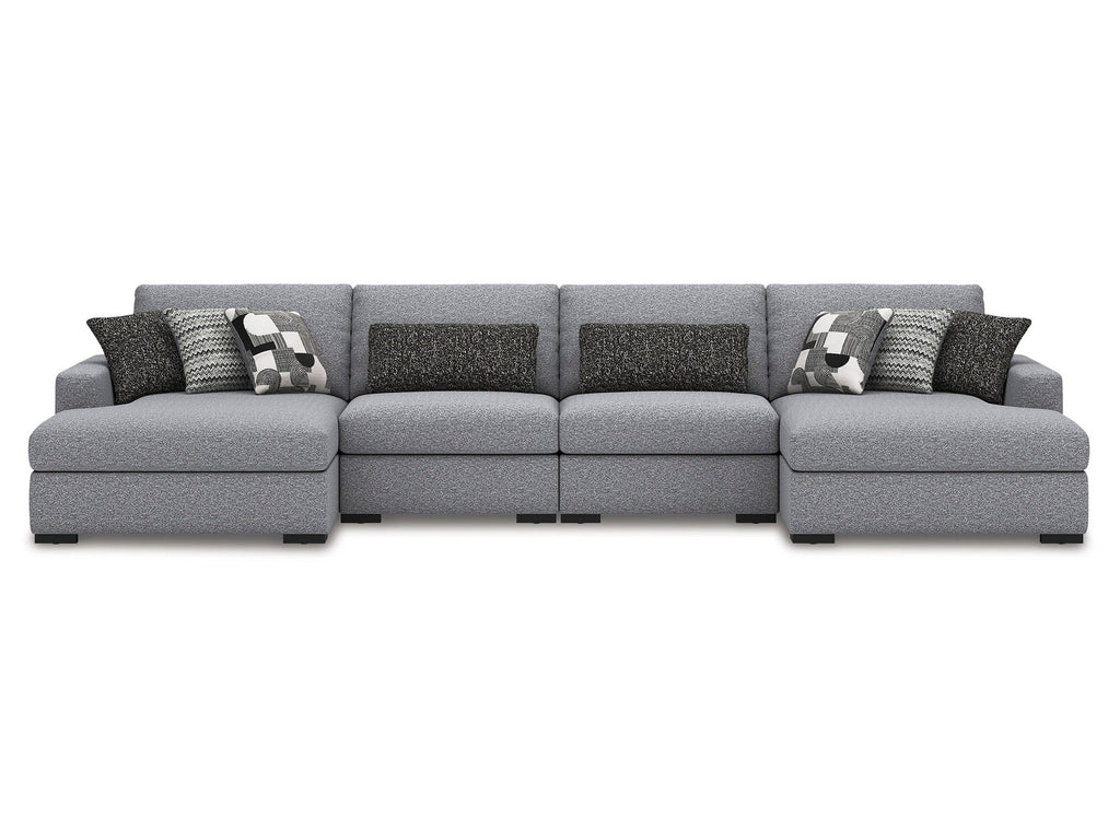 Bealton Salt and Pepper 4-Piece Sectional with Double Chaise