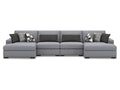 Bealton Salt and Pepper 4-Piece Sectional with Double Chaise