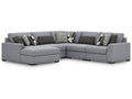 Bealton Salt and Pepper 5-Piece Sectional with Chaise