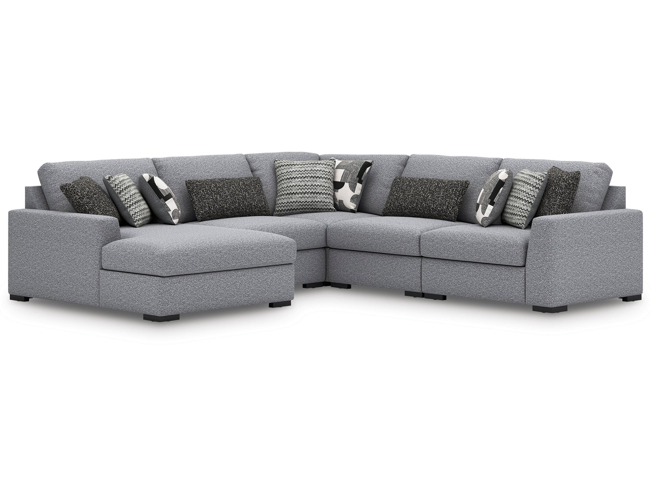 Bealton Salt and Pepper 5-Piece Sectional with Chaise