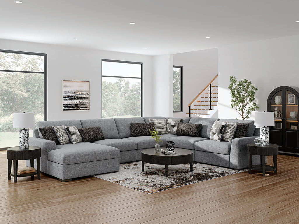 Bealton Salt and Pepper 6-Piece Sectional with Chaise