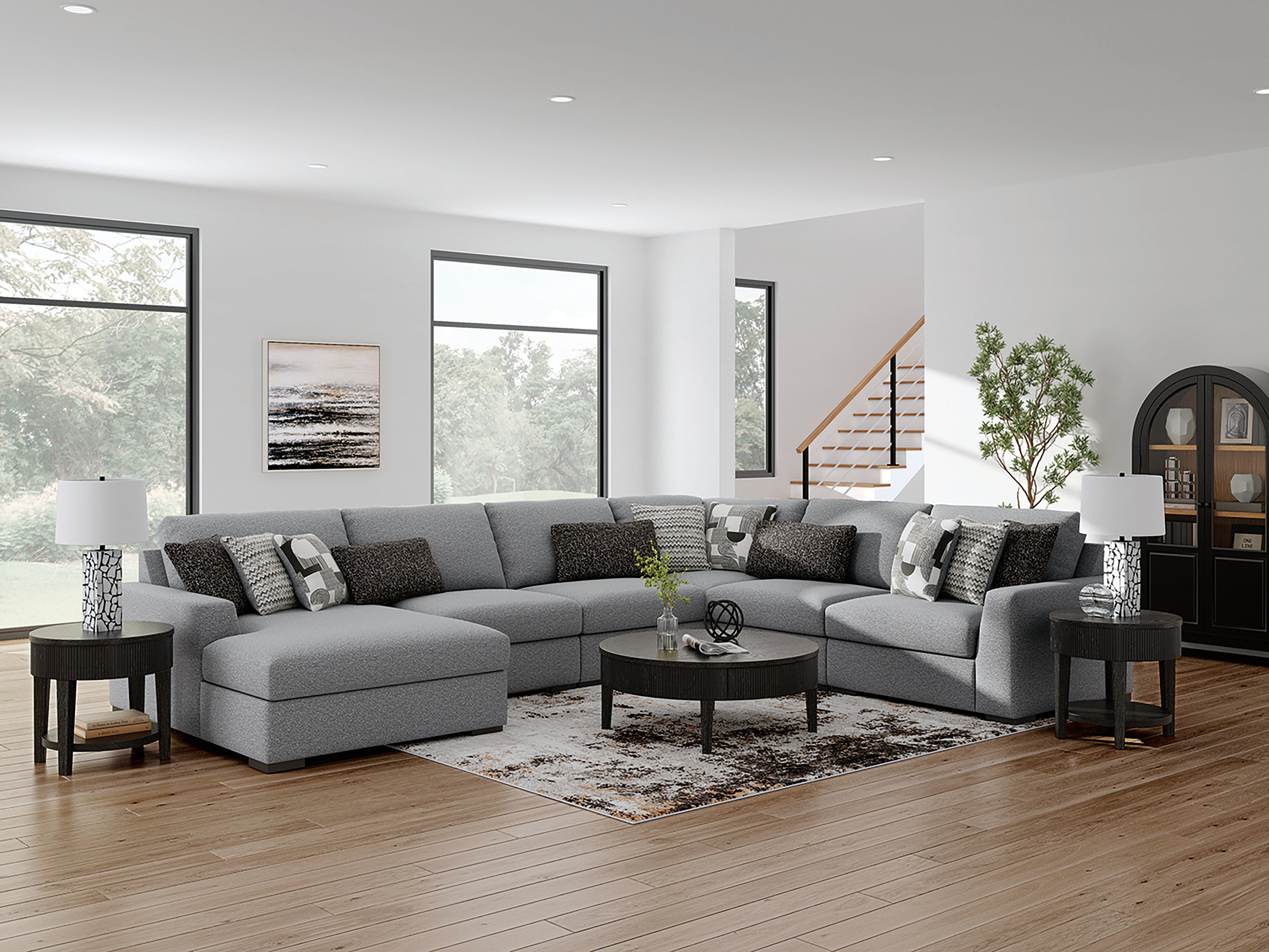 Bealton Salt and Pepper 6-Piece Sectional with Chaise