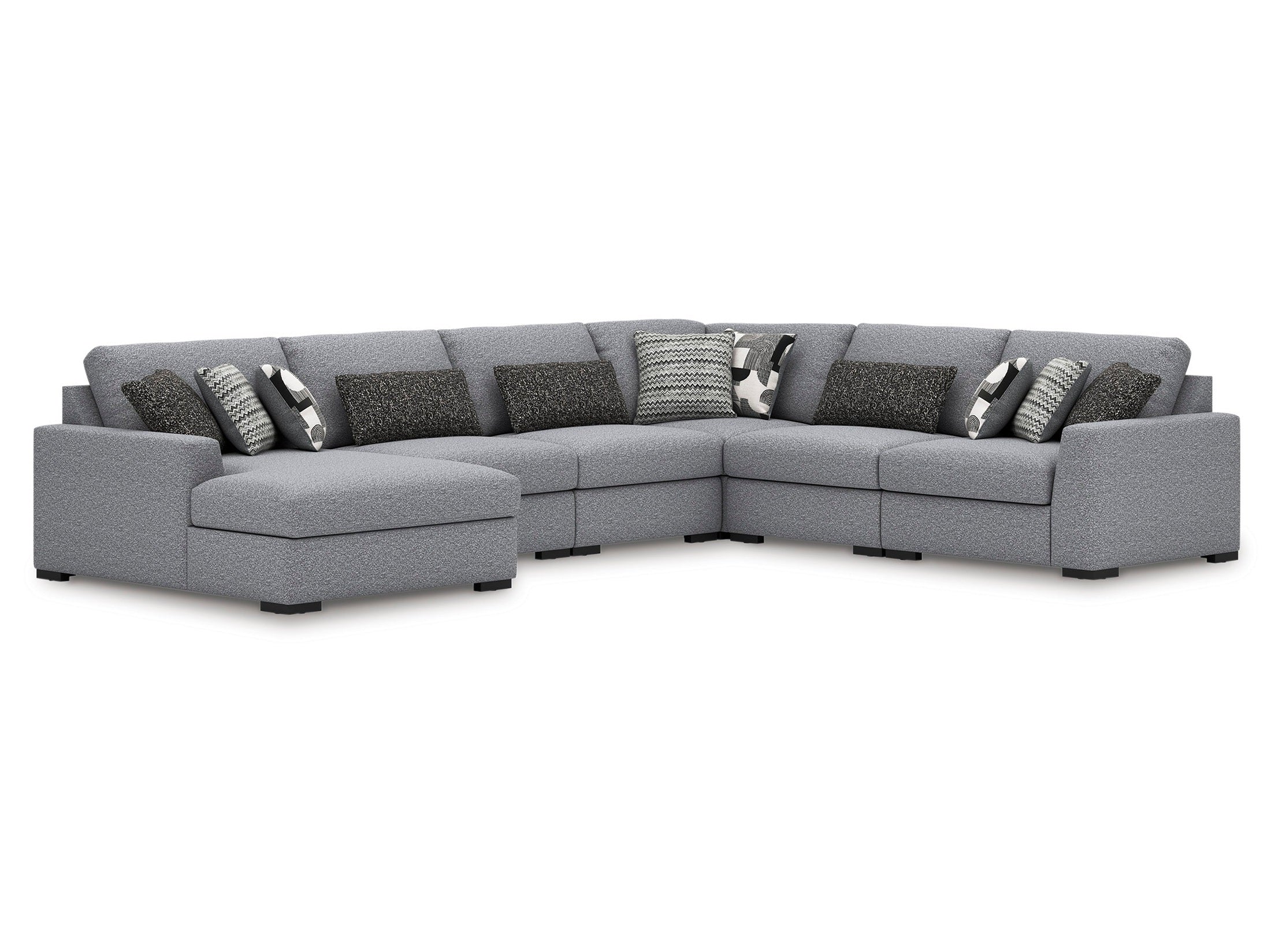 Bealton Salt and Pepper 6-Piece Sectional with Chaise