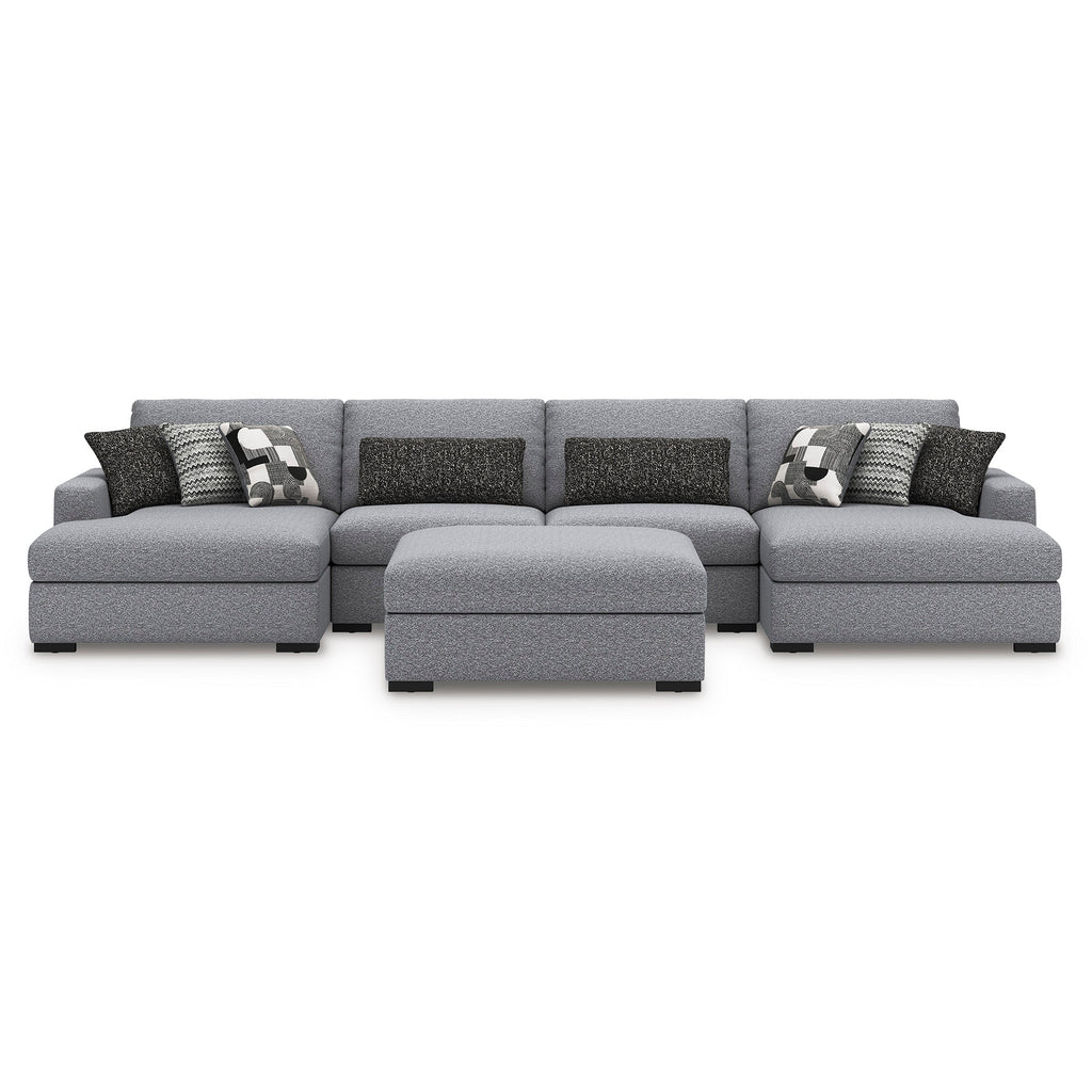 Bealton Salt and Pepper Oversized Accent Ottoman