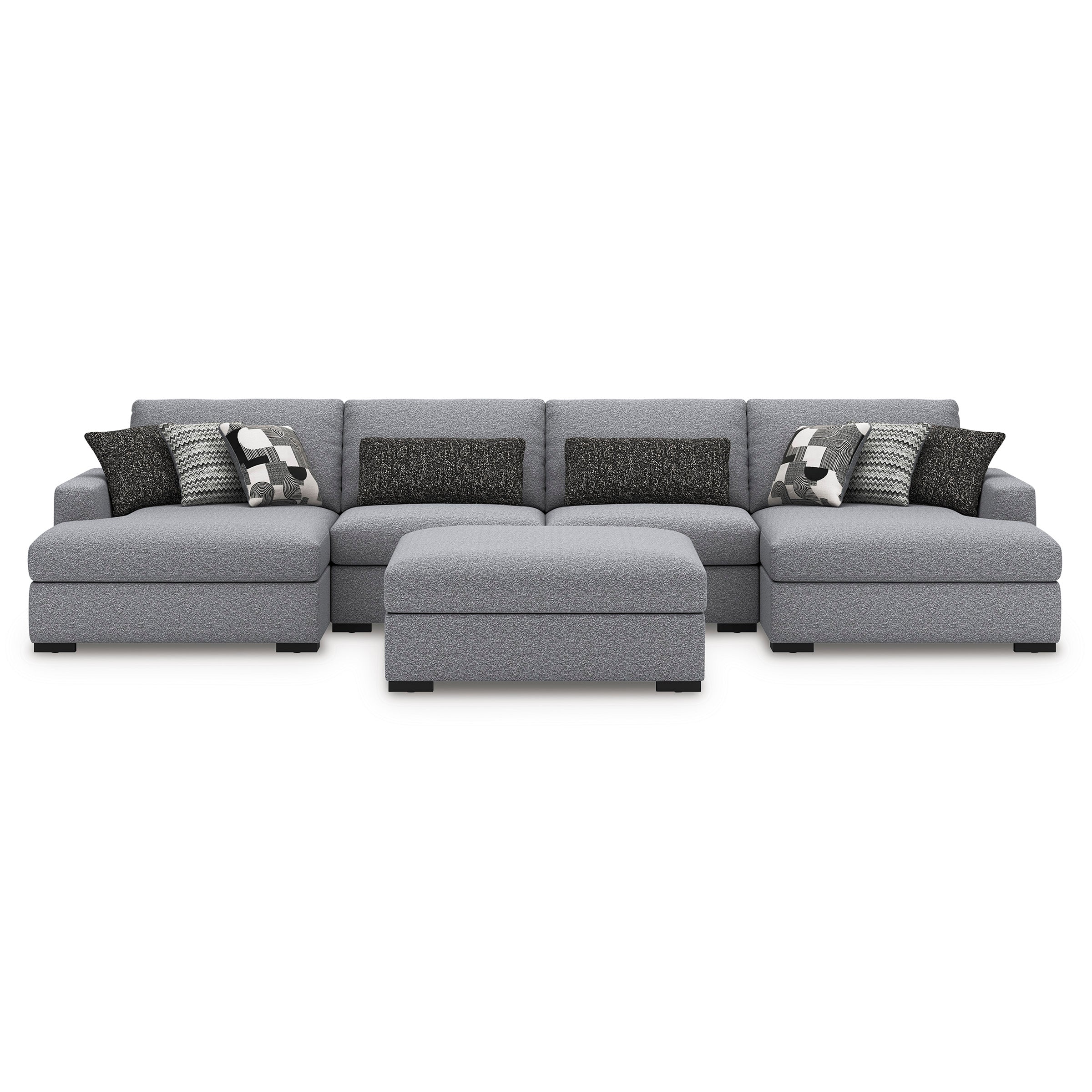 Bealton Salt and Pepper Oversized Accent Ottoman