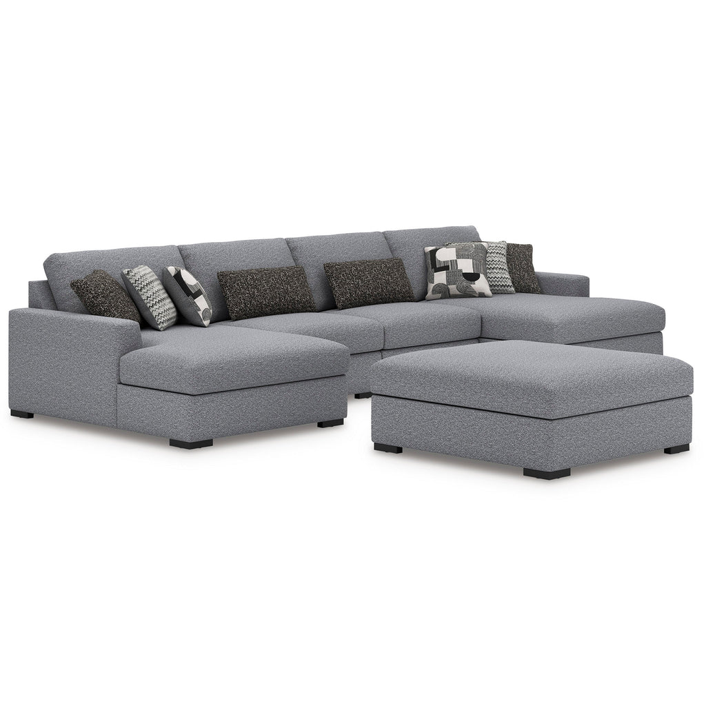 Bealton Salt and Pepper Oversized Accent Ottoman