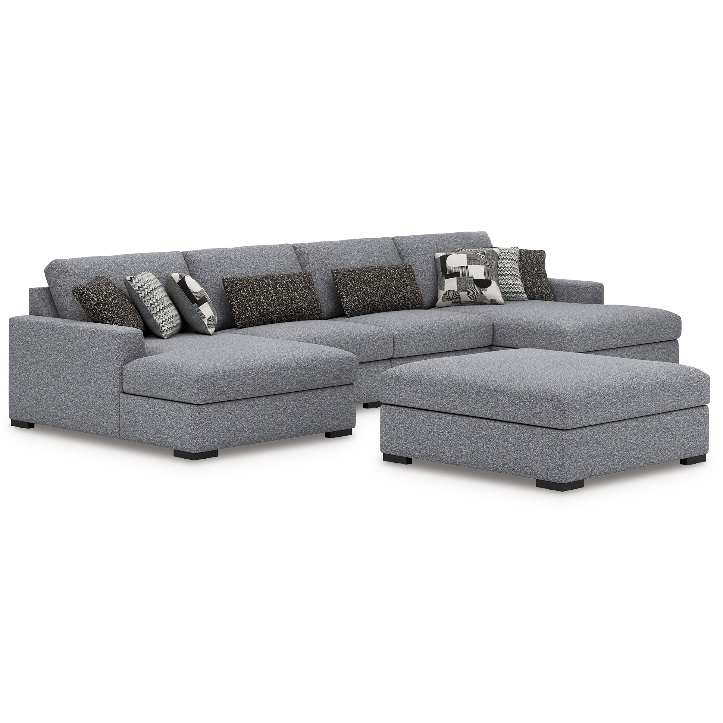 Bealton Salt and Pepper Oversized Accent Ottoman