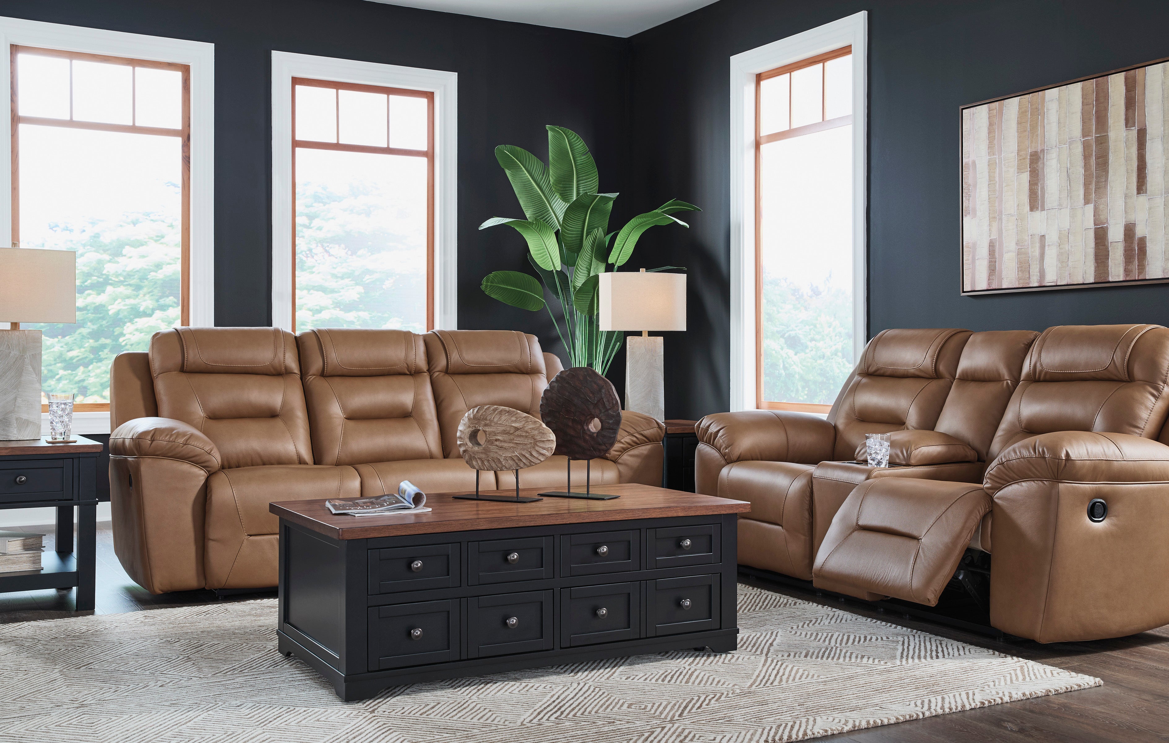 Beaman Peak Toffee Reclining Sofa