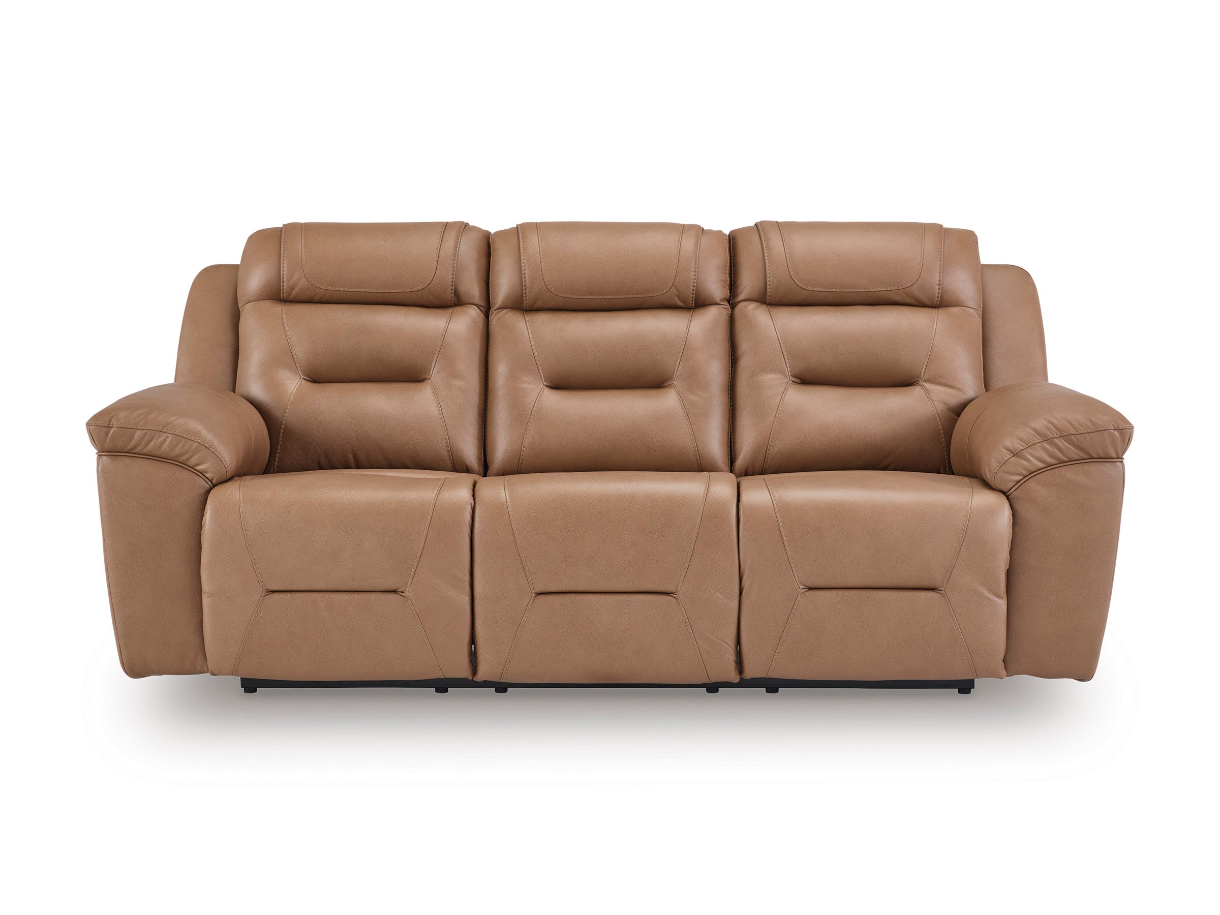 Beaman Peak Toffee Reclining Sofa and Loveseat