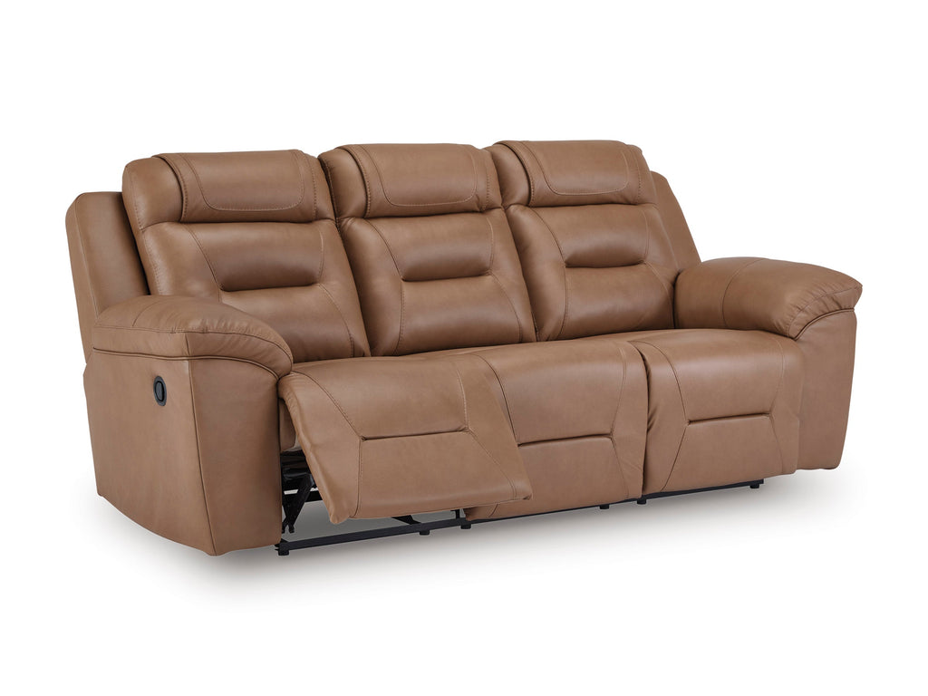 Beaman Peak Toffee Reclining Sofa and Loveseat