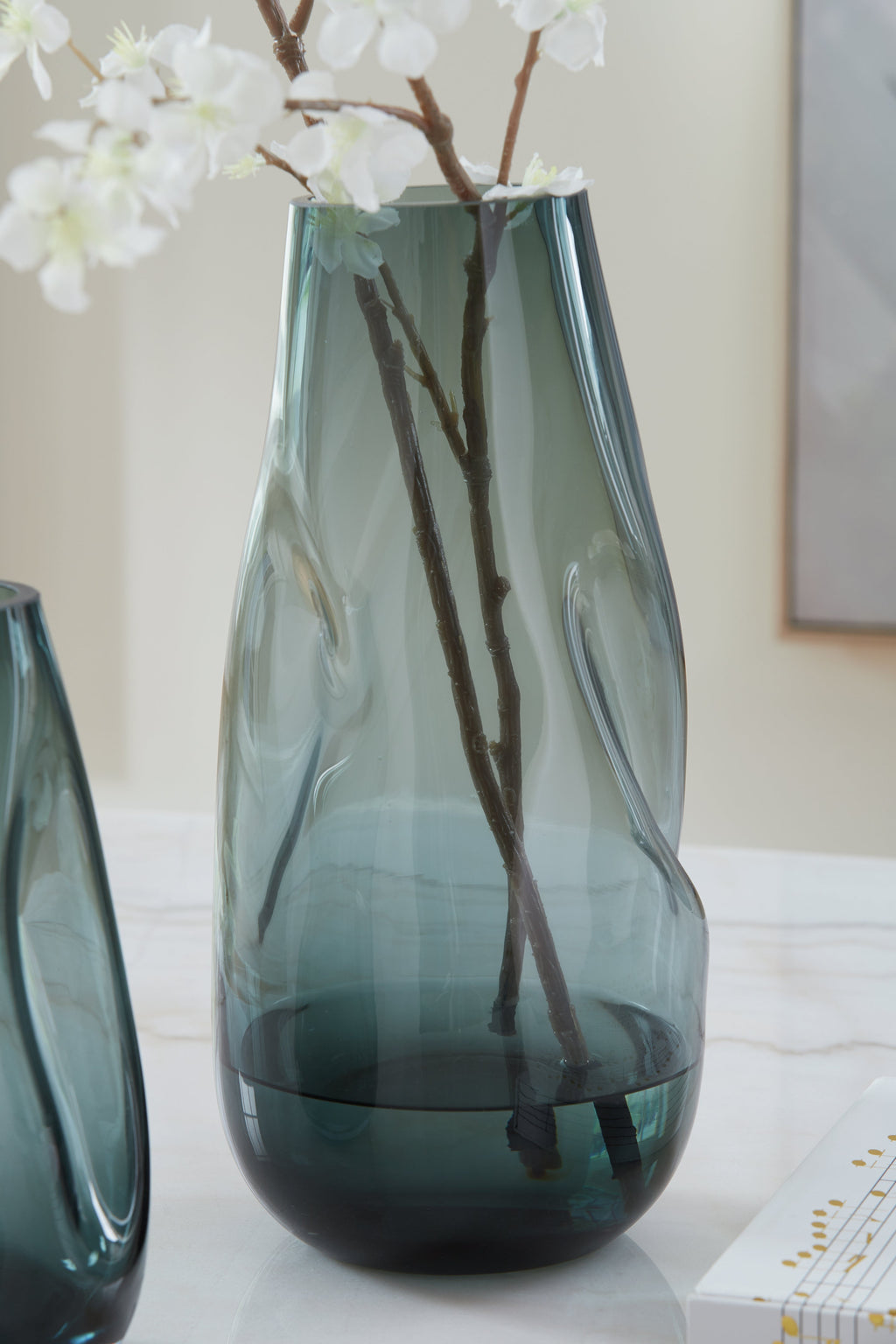 Beamund Teal Blue Vase (13.25"H) (Set of 2)
