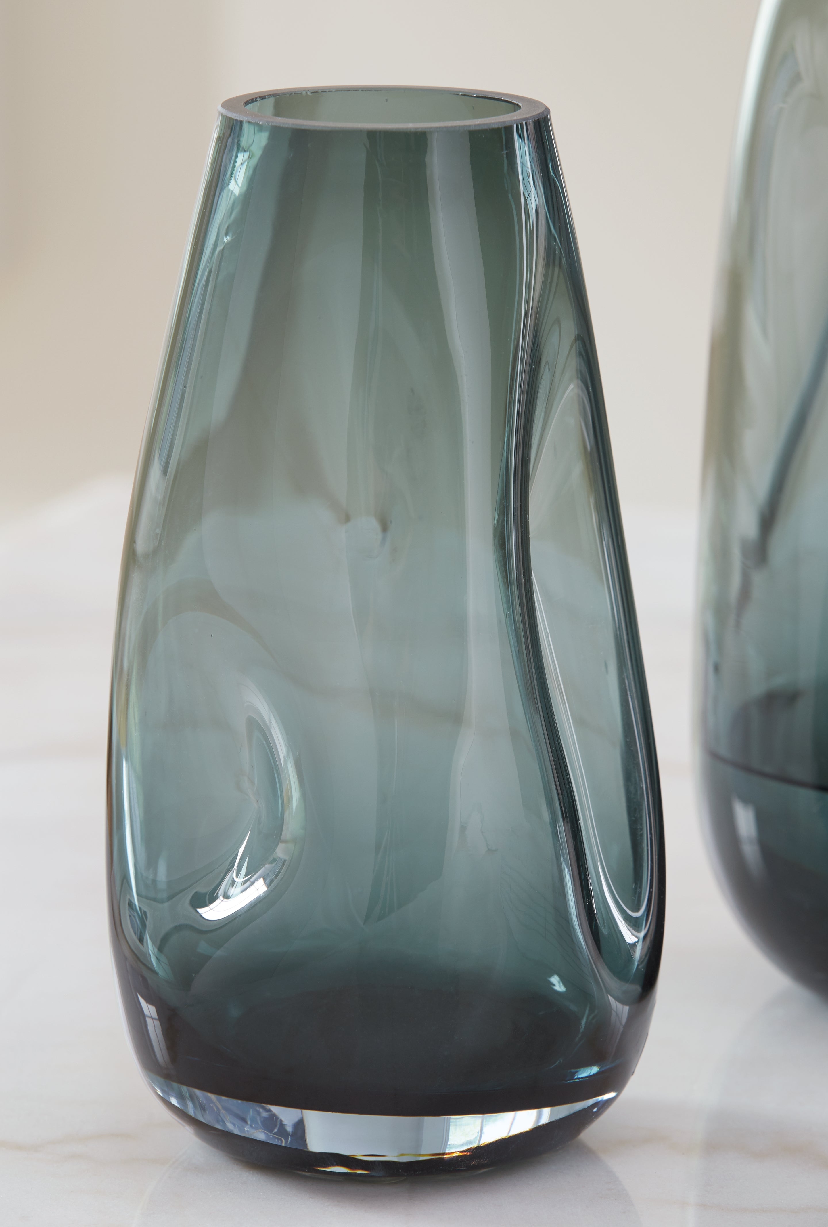 Beamund Teal Blue Vase (9.25"H) (Set of 2)