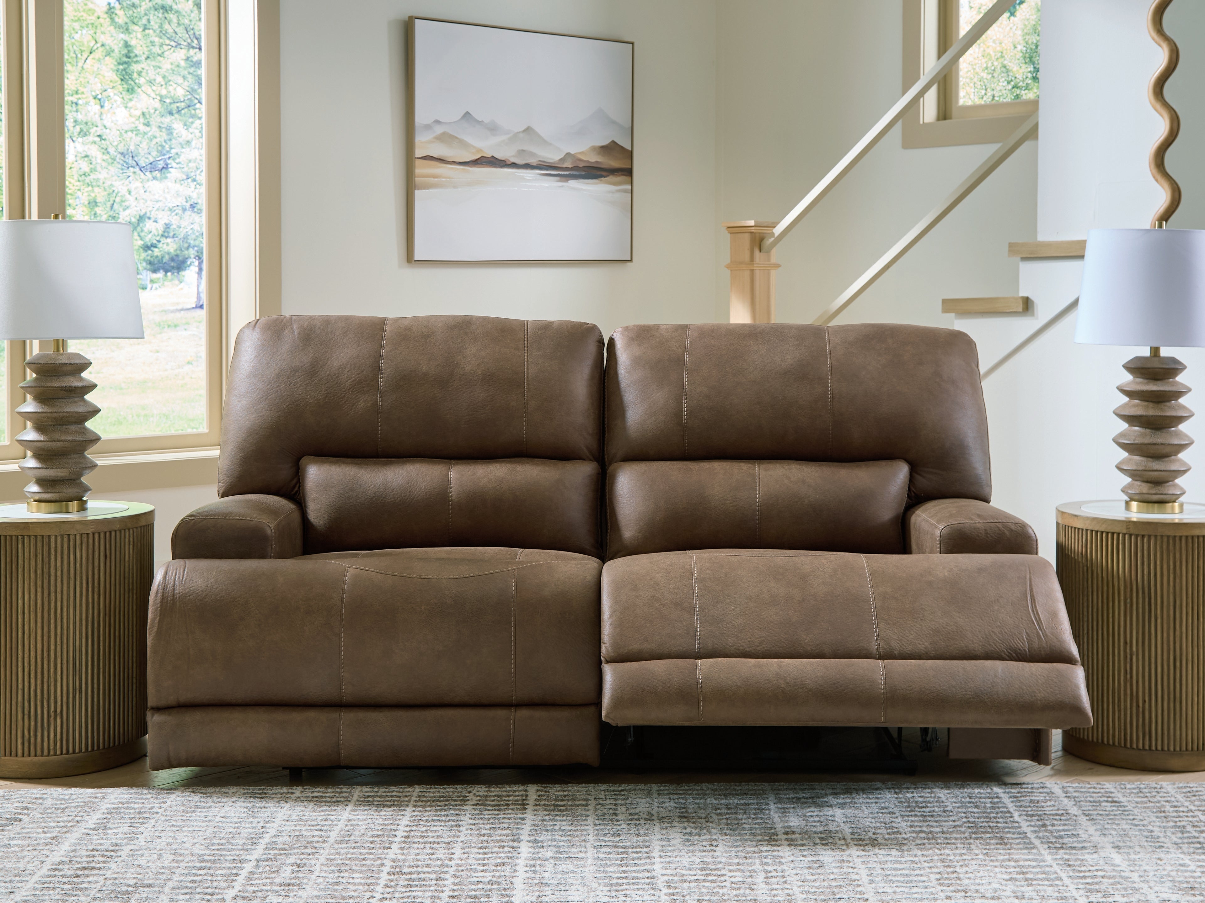 Beckley Place Earth 2 Seat PWR REC Sofa ADJ HDREST