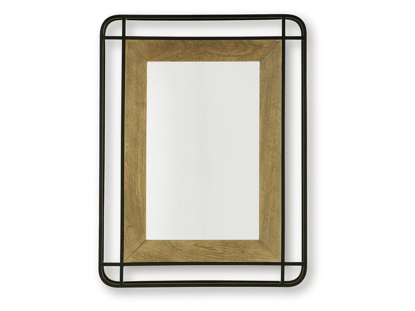 Beelman Black/Brown Accent Mirror