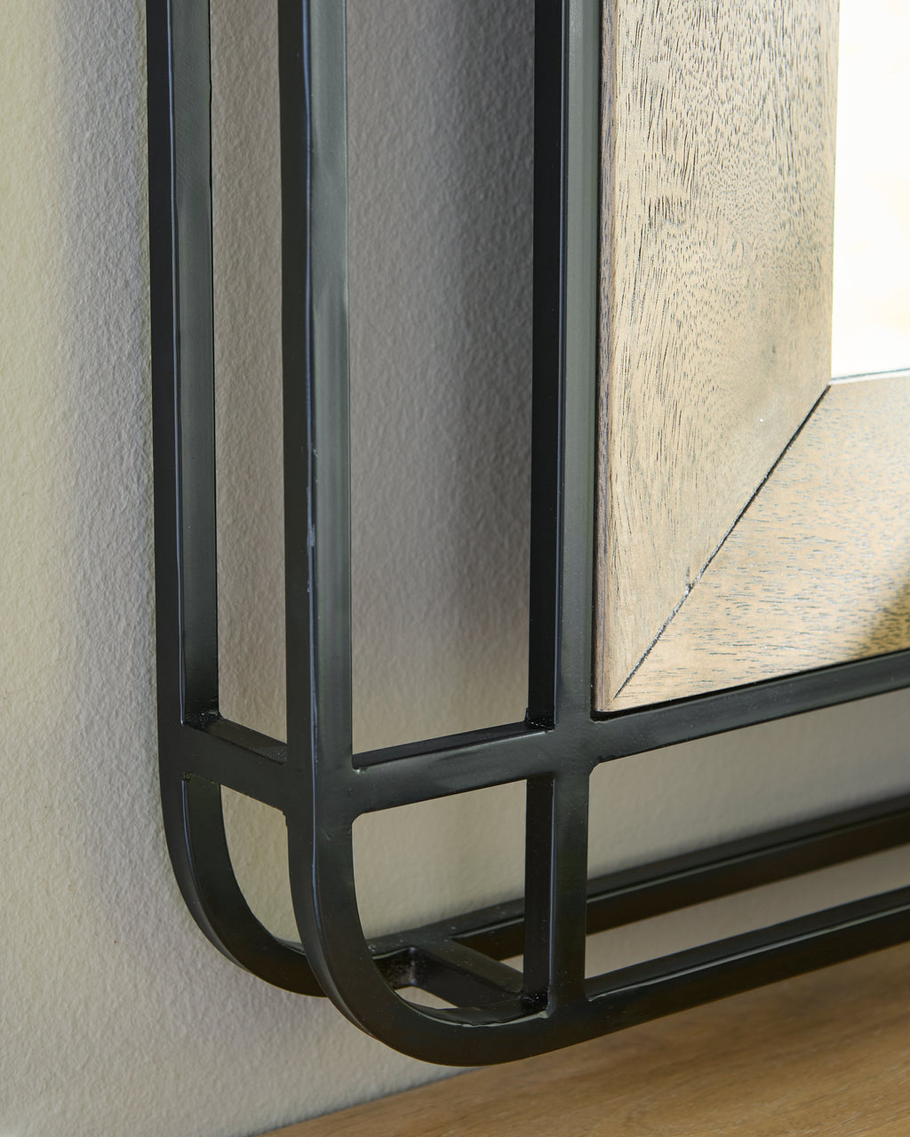 Beelman Black/Brown Accent Mirror