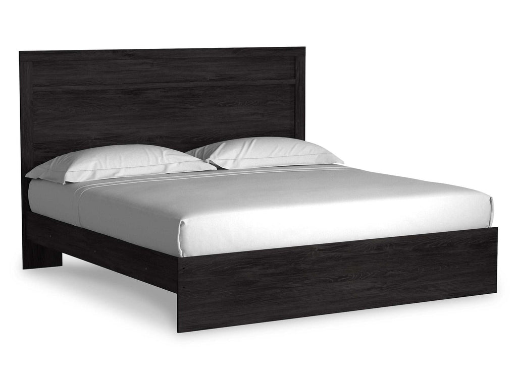 Belachime Black King Panel Bed