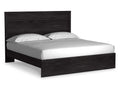 Belachime Black King Panel Bed