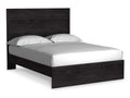 Belachime Black Queen Panel Bed