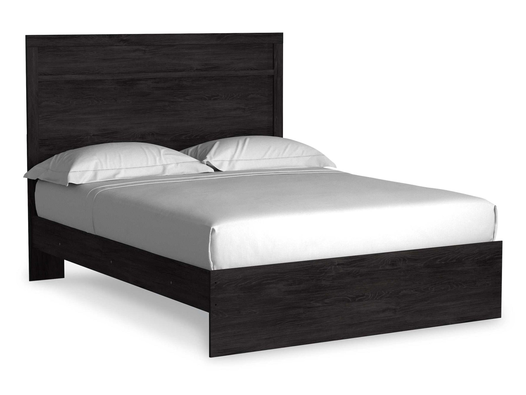 Belachime Black Queen Panel Bed