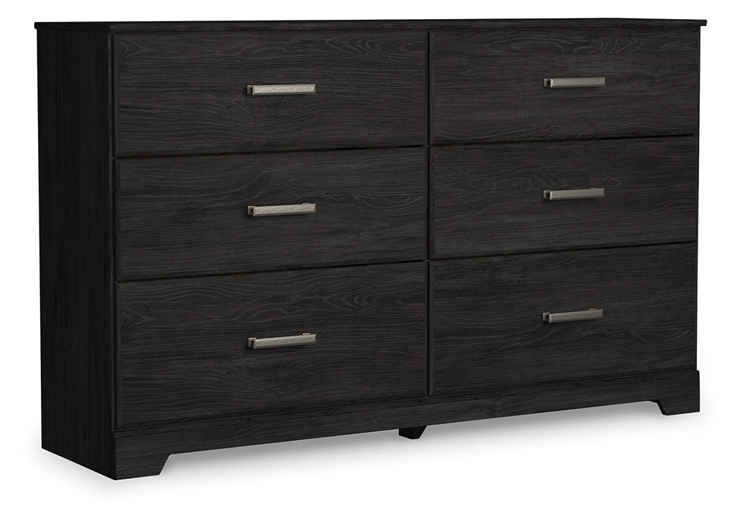 Belachime Full Panel Bed, Dresser, Chest and 2 Nightstands, Charcoal