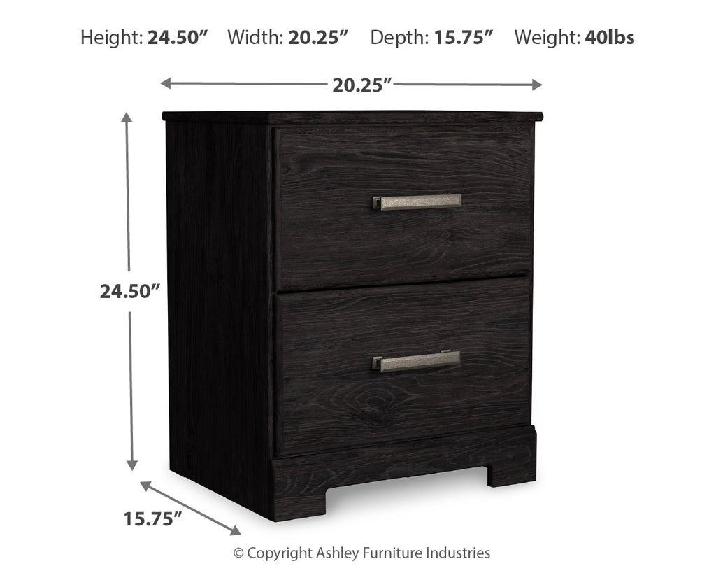 Belachime Full Panel Bed, Dresser, Chest and 2 Nightstands, Charcoal