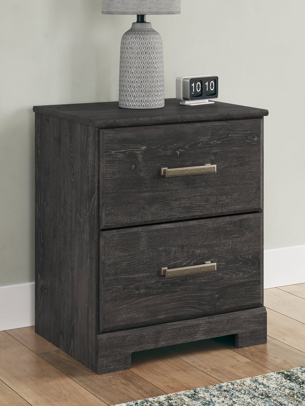 Belachime Full Panel Bed, Dresser, Chest and 2 Nightstands, Charcoal