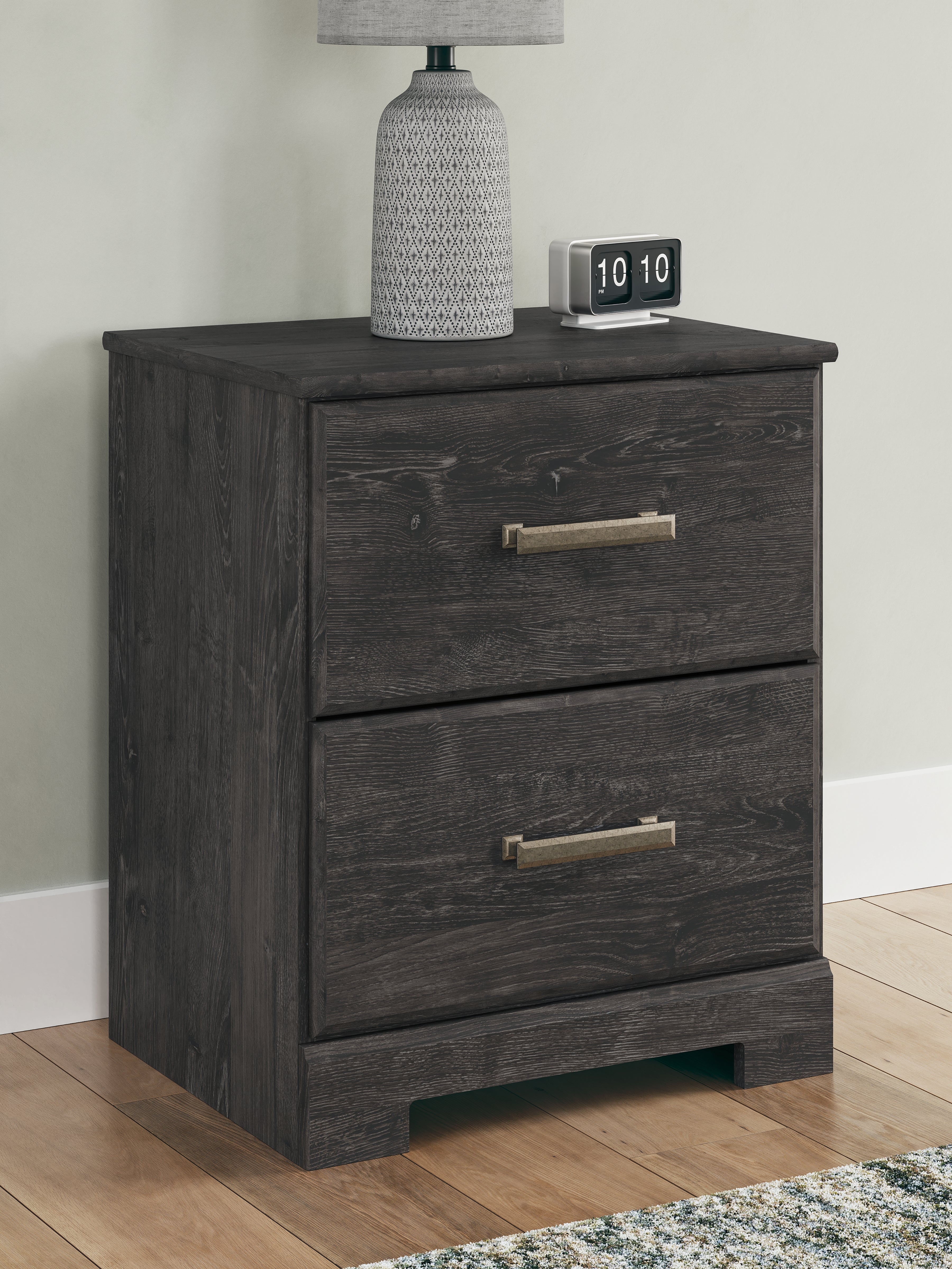 Belachime Full Panel Bed, Dresser, Chest and 2 Nightstands, Charcoal