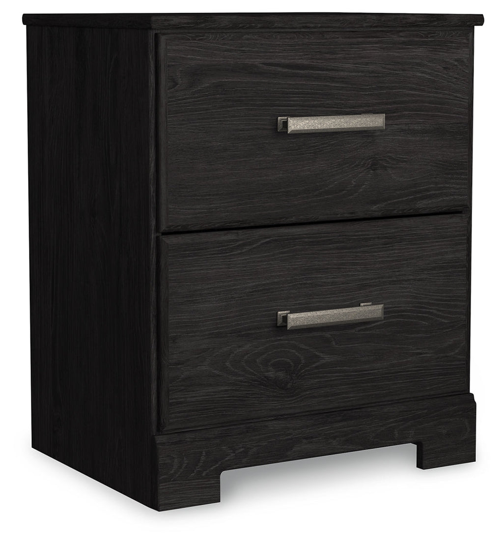 Belachime Full Panel Bed, Dresser, Mirror and Nightstand, Charcoal