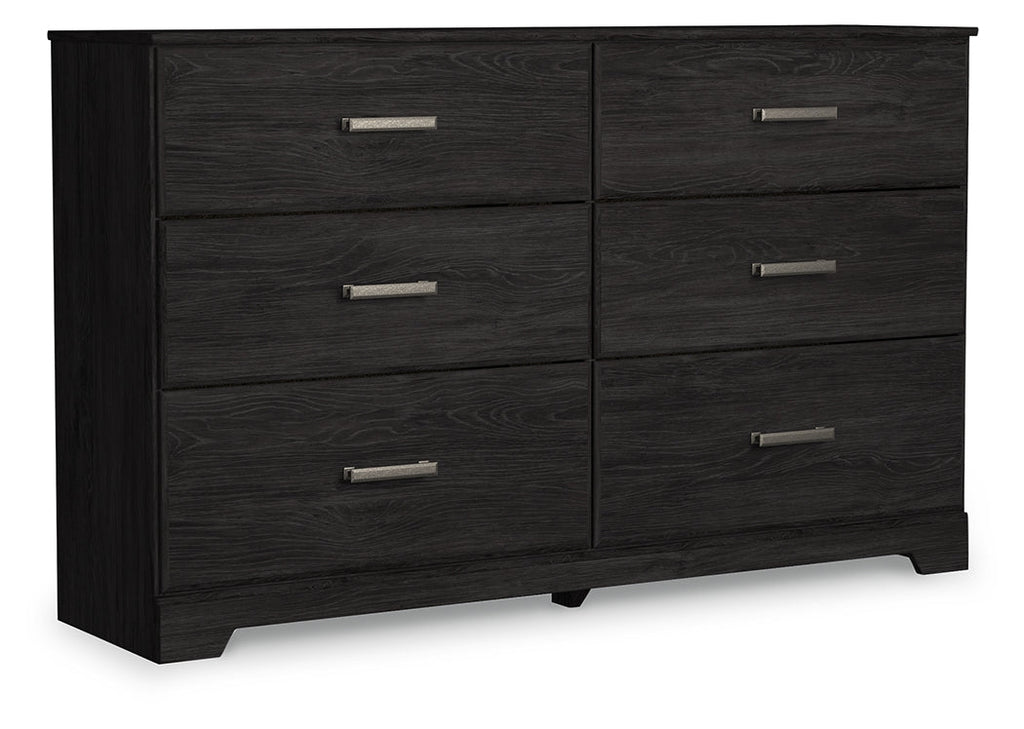 Belachime King Panel Bed, Dresser, Chest and 2 Nightstands, Charcoal