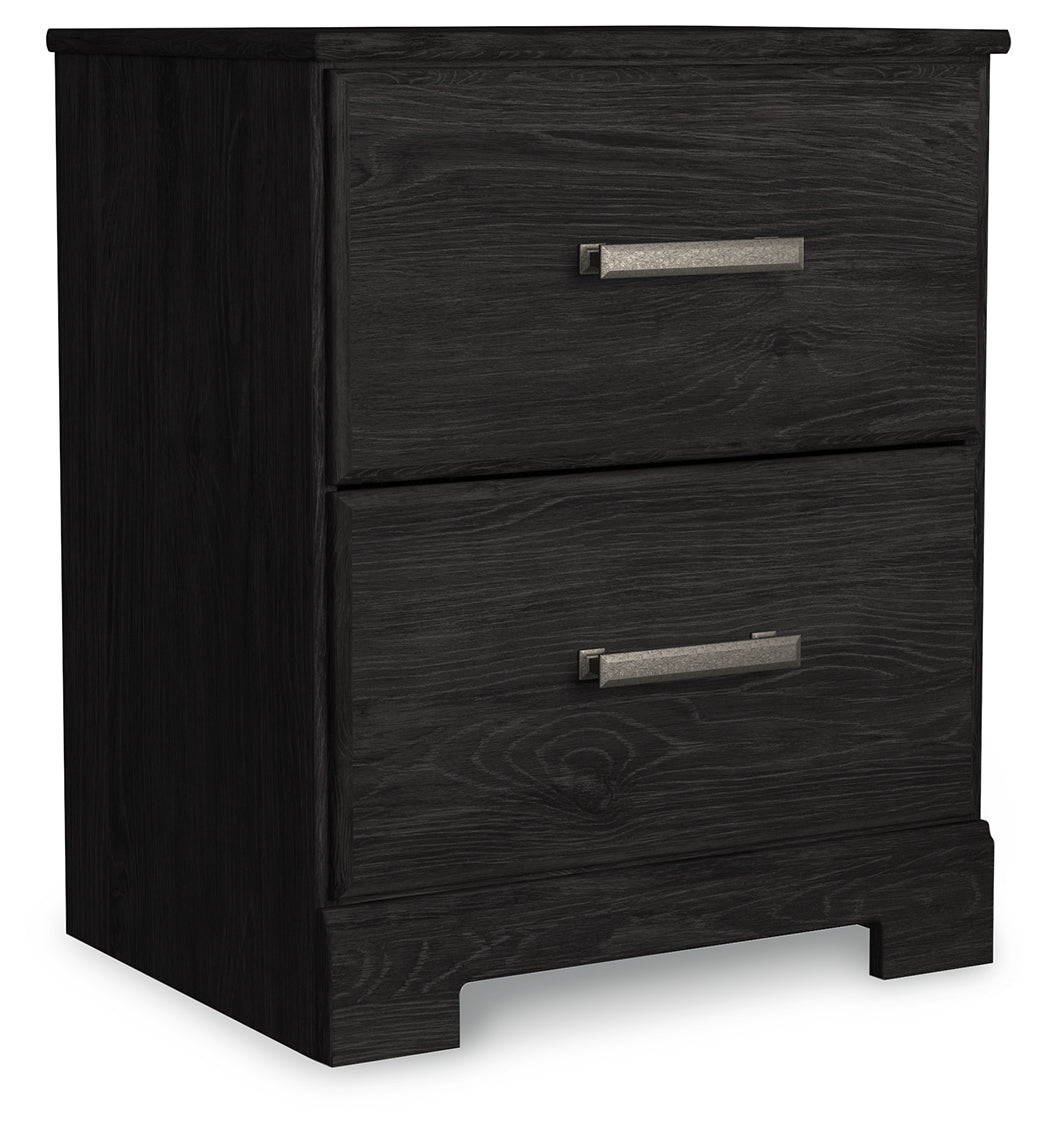 Belachime King Panel Bed, Dresser, Mirror, Chest and Nightstand, Charcoal