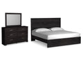Belachime Charcoal King Panel Bedroom Set with Dresser and Mirror