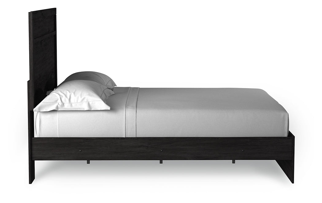 Belachime Queen Panel Bed, Dresser, Mirror, and Nightstand, Charcoal