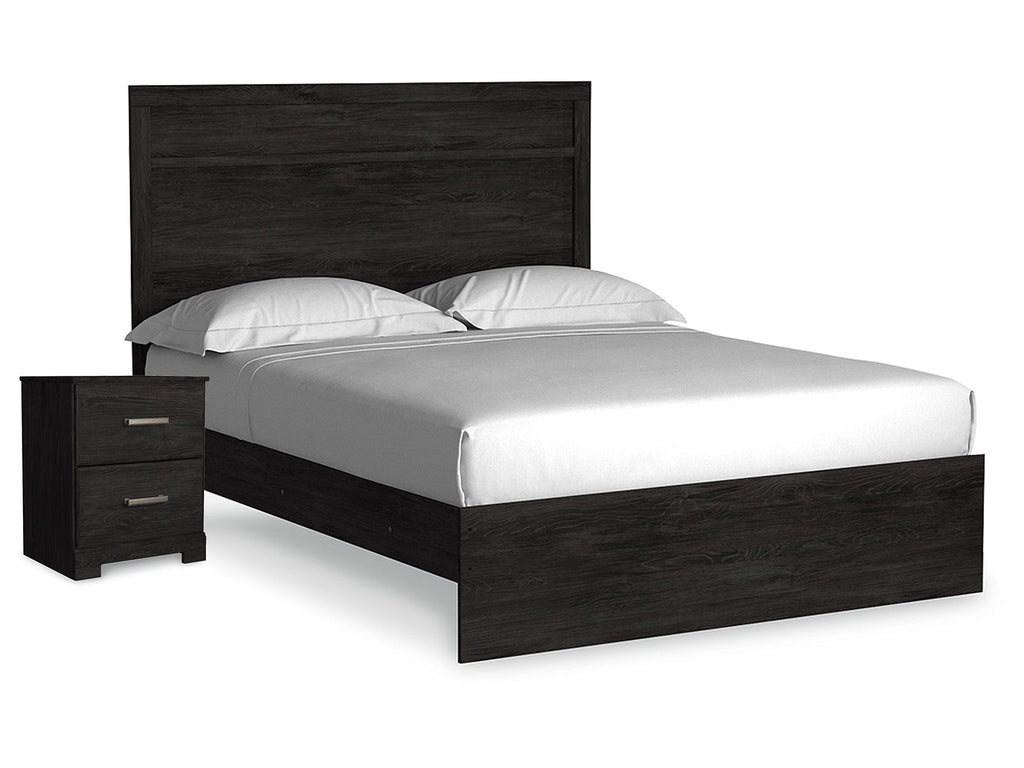 Belachime Queen Panel Bed and Nightstand