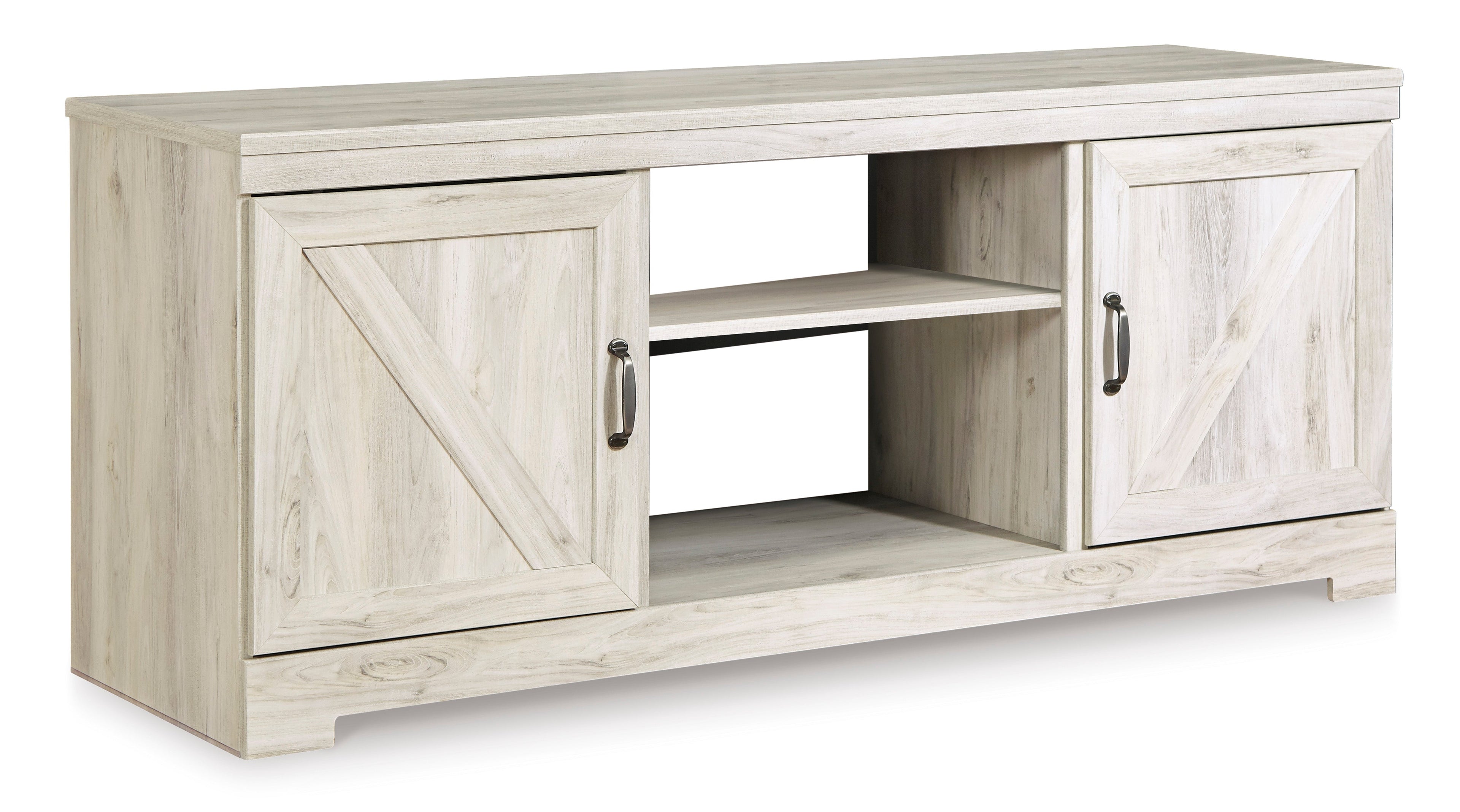 Bellaby Whitewash 63" TV Stand w/Fireplace Option