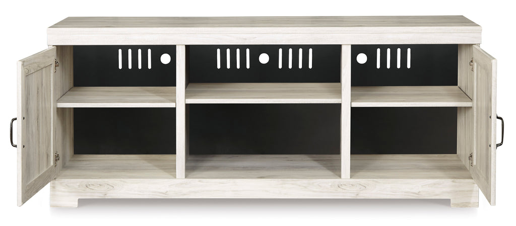 Bellaby Whitewash 63" TV Stand w/Fireplace Option