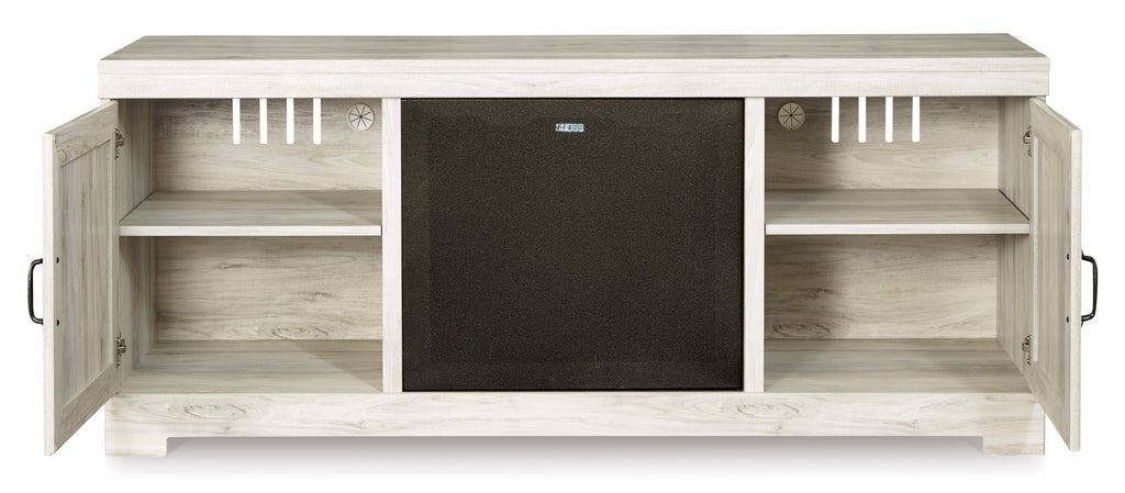 Bellaby Whitewash 63" TV Stand w/Fireplace Option