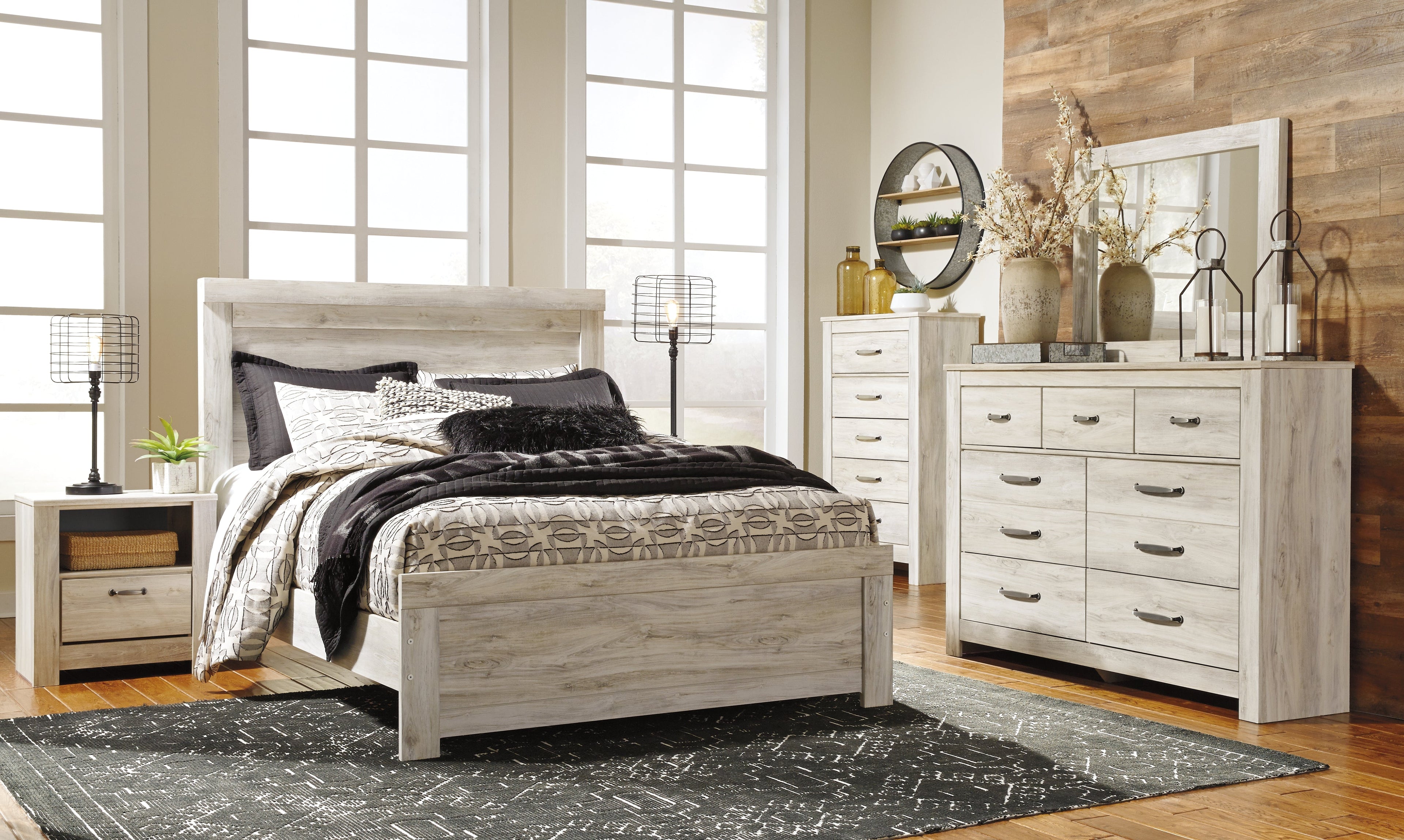 Bellaby Whitewash Dresser and Mirror