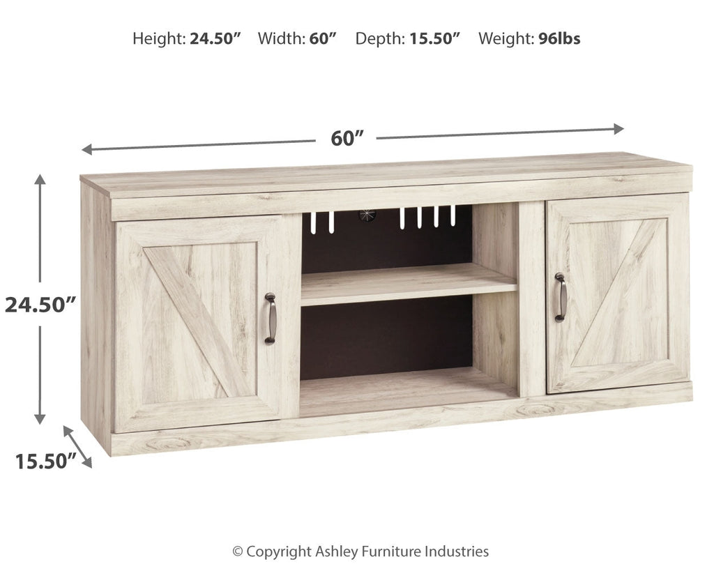 Bellaby Whitewash Entertainment Center